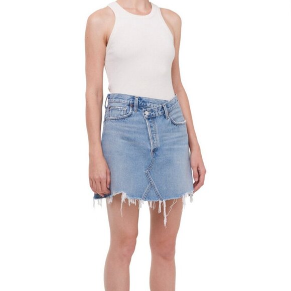 Agolde Criss Cross Skirt in Symbol Wash - Picture 1 of 4